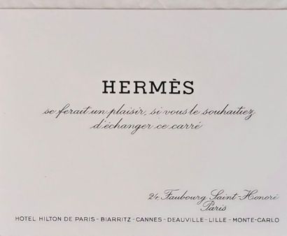 HERMES Paris, 
Carré de soie, modèle 