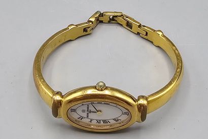 Lot de 7 montres de dame en métal doré comprenant...