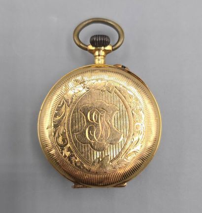 Montre de col en or jaune 750°°.
La cuvette...