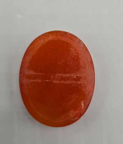 Camée de forme ovale en pierre dure (agate...