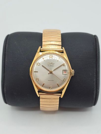 DIFOR,Mouvement 21 jewels. 
Montre bracelet...