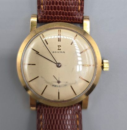 SIGMA, 21 rubis incabloc autmagnétique, SUISSE.
Montre...