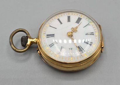 Montre de col en or jaune 750°°.
La cuvette...