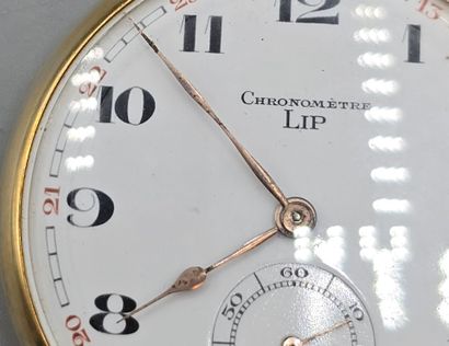 LIP Chronomètre
Montre de poche en or jaune...