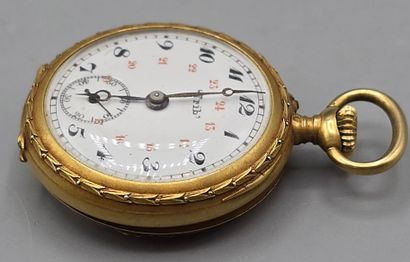 'TRIB'
Montre de col en or jaune 750°° (cuvette...