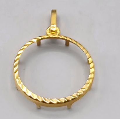 Monture de pendentif en or jaune 750°° de...