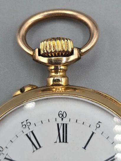 Montre de poche en or jaune 750°° (dos et...