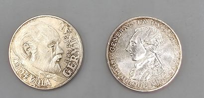 FRANCE.
2 pièces commémoratives de 100 francs...