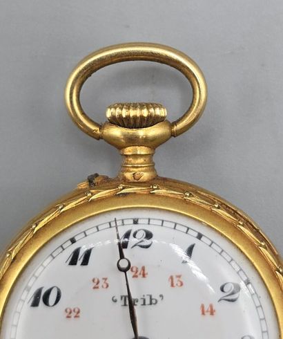'TRIB'
Montre de col en or jaune 750°° (cuvette...