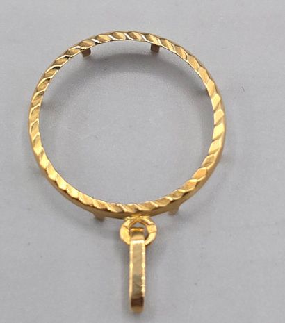 Monture de pendentif en or jaune 750°° de...