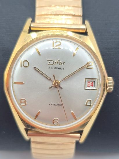 DIFOR,Mouvement 21 jewels. 
Montre bracelet...