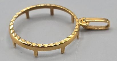 Monture de pendentif en or jaune 750°° de...