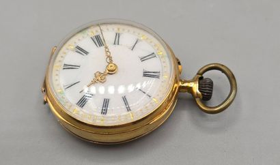 Montre de col en or jaune 750°°.
La cuvette...