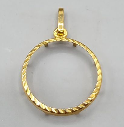 Monture de pendentif en or jaune 750°° de...