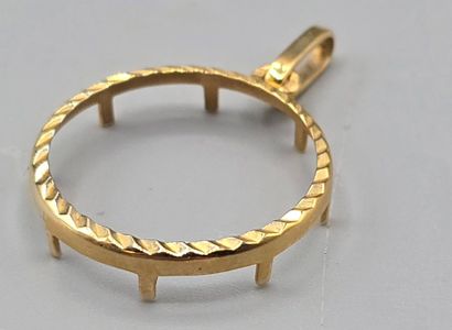 Monture de pendentif en or jaune 750°° de...