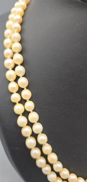 Collier sautoir orné de perles de culture.
Diam....