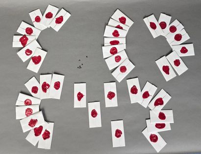 Carton comprenant approximativement 46 saphirs...