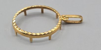 Monture de pendentif en or jaune 750°° de...