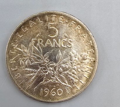 FRANCE. 
Lot de 19 pièces de 5 francs 
