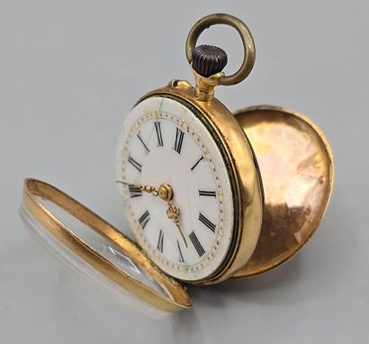 Montre de col en or jaune 750°°.
La cuvette...
