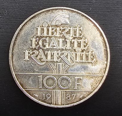 FRANCE.
2 pièces commémoratives de 100 francs...