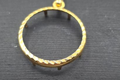 Monture de pendentif en or jaune 750°° de...