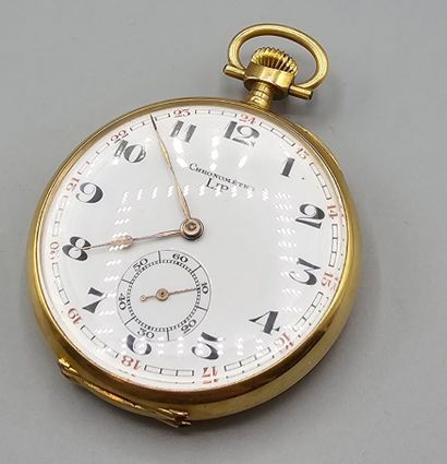 LIP Chronomètre
Montre de poche en or jaune...