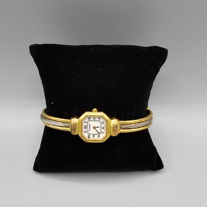 Lot de 7 montres de dame en métal doré comprenant...