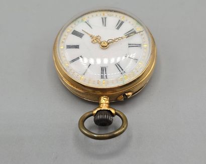Montre de col en or jaune 750°°.
La cuvette...