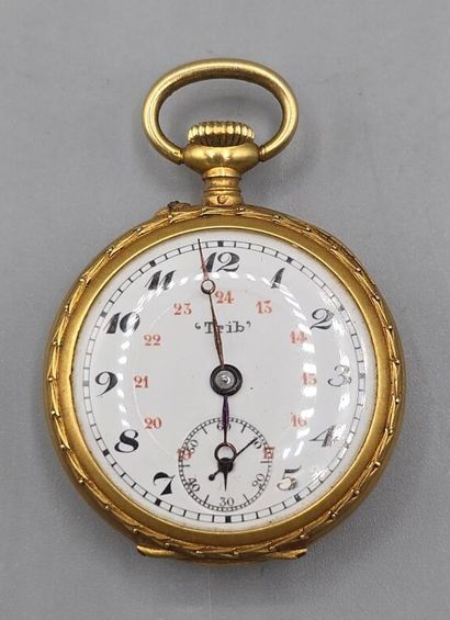 'TRIB'
Montre de col en or jaune 750°° (cuvette...