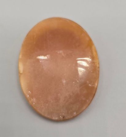 Camée de forme ovale en pierre dure (agate...