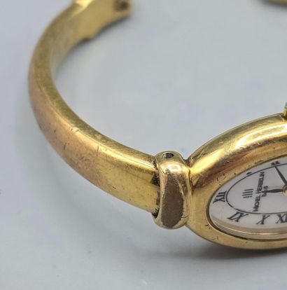 Lot de 7 montres de dame en métal doré comprenant...