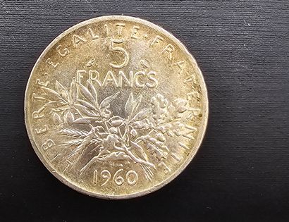 FRANCE. 
Lot de 19 pièces de 5 francs 