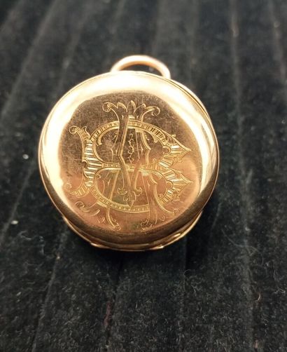 Montre de poche en or jaune 750°° (dos et...
