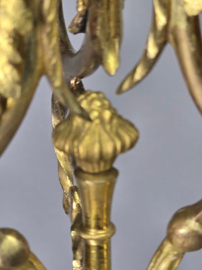 Importante paire de candélabres en bronze...
