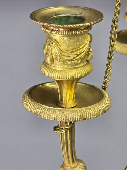 Importante paire de candélabres en bronze...