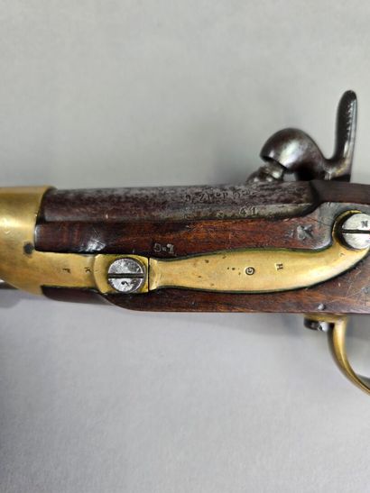 Pistolet d'arçon, modèle 1822 T-BIS.
Chiens...
