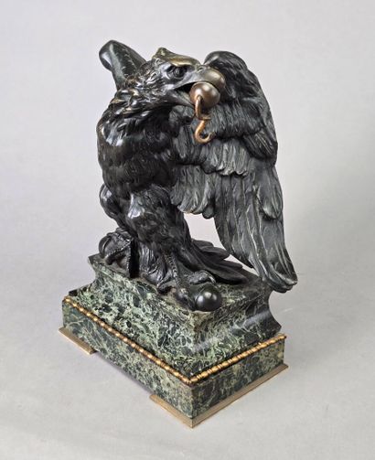 Porte montre en bronze figurant un aigle...