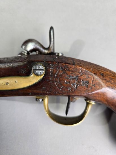 Pistolet d'arçon, modèle 1822 T-BIS.
Chiens...