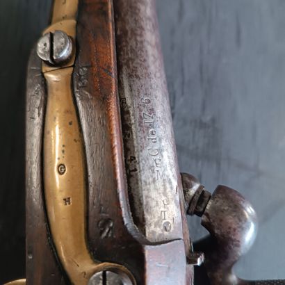 Pistolet d'arçon, modèle 1822 T-BIS.
Chiens...