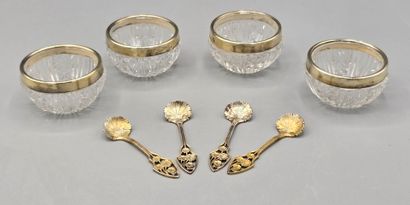 SAGLIER Frères
Serie de quatre salerons en...