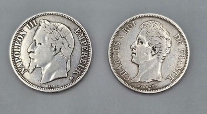 Deux Pièces de 5 Francs Argent :
- L'une...