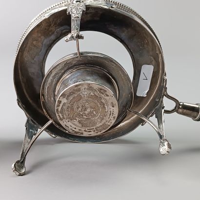 Paire de réchauds ou chauffe-plats en argent...