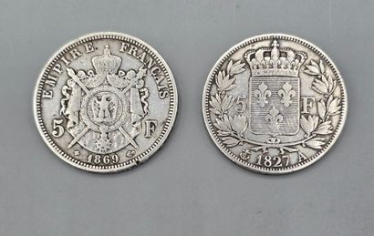 Deux Pièces de 5 Francs Argent :
- L'une...
