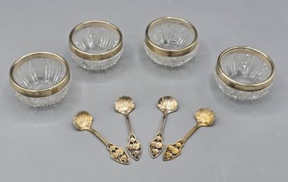 SAGLIER Frères
Serie de quatre salerons en...
