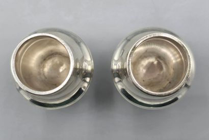 TIFFANY & CO
Paire de salières en argent.
Mention...