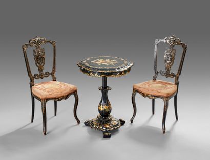 Ensemble composé d'une table de salon en...