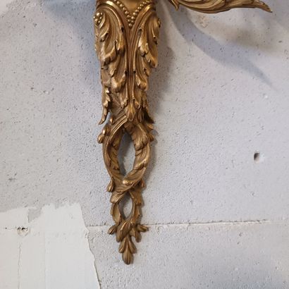 Paire d'appliques en bronze doré et ciselé...