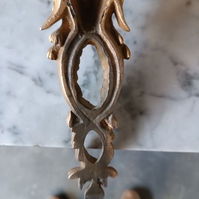 Paire d'appliques en bronze doré et ciselé...