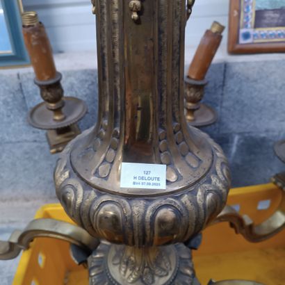Lustre dit Mazarin en bronze doré et ciselé...